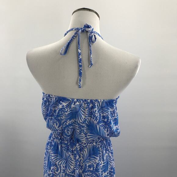 Show Me Your MuMu Sea Breeze Blue Heather Halter Dress NWT S Small - Picture 9 of 11